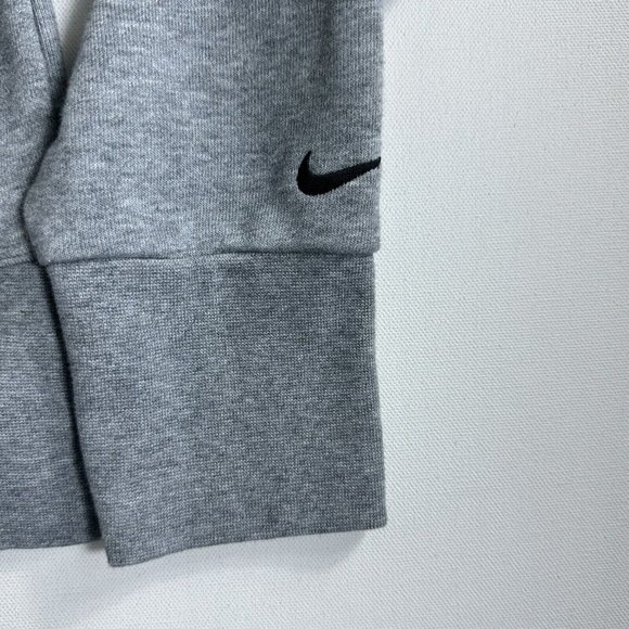 NIKE Cropped Sweatshirt Women's Size Medium Dri-Fit Gray Raised Logo Raglan - Picture 4 of 7
